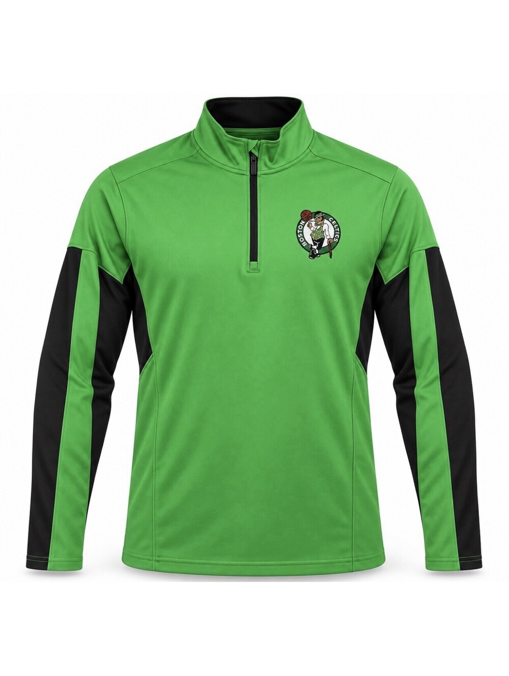 Boston Celtics 1/4 Zip Pullover Men’s Small Green Black NBA Long Sleeve NWT